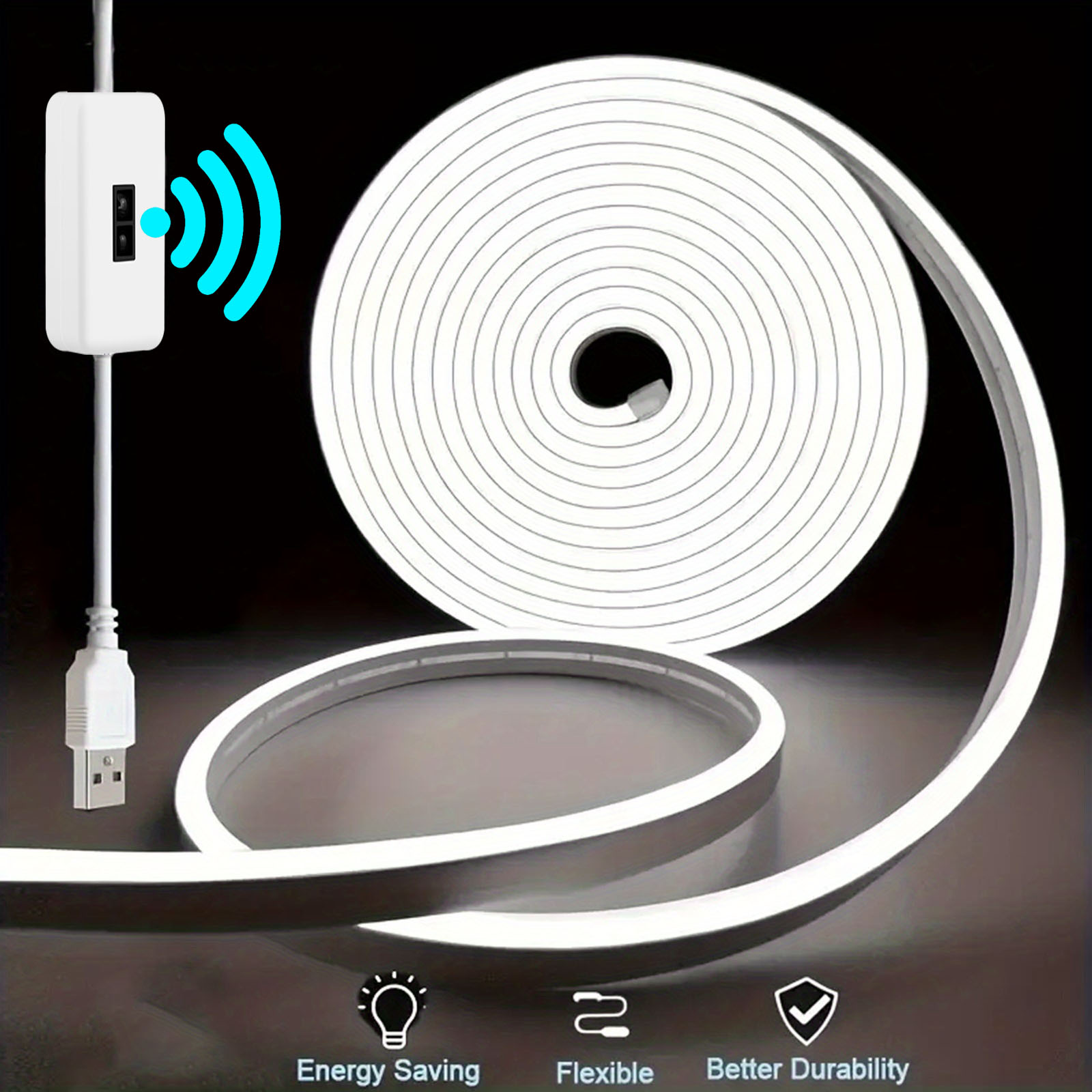 Outdoor Power Strip Weatherproof - Sensor de movimento neon led luz